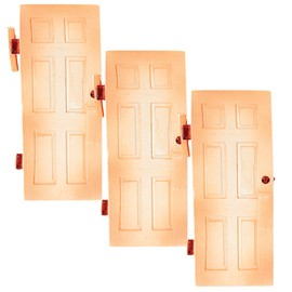 Set of 3 Plastic Toy Doors for Action Figures, Dioramas, Models