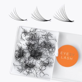 Eyesy Lash 500 Promade Fans - Volume Premade Lash Fans for Eyelash Extensions Pointy Base Handmade Loose Pre Made Eyelashes Middle Stem Soft and Lightweight (5D 0.05 D 15mm)