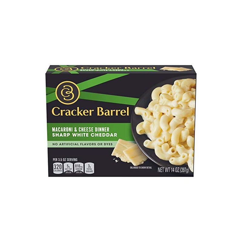 Cracker Barrel Sharp White Cheddar Macaroni & Cheese Dinner (12