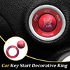 FALVFUN Car Push Start Button Cover, Aluminum Ignition Button Trim
