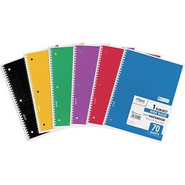 Mead Spiral Bound 1-subject Notebooks