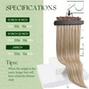 RUNATURE Blonde Clip in Hair Extensions Real Human Hair Clip