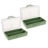 Fishing Tackle Box 2Pcs Multiple Compartments Box Organizer for Fishing