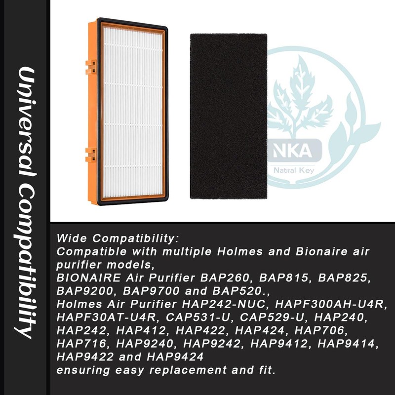 NKA HAPF30AS for Holmes Air Purifier 3-in-1 Smoke Grabber HEPA