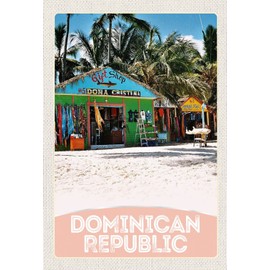 Ontrada Tin Sign Dominican Republic Beach Shop Decorative Gift Sign 20 x 30 cm