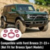 CyanStone 6x Knob Trims for Bronco 21+, Aluminum Bronco Knob