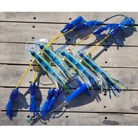 Squidnation Long Tail Flippy Floppy Thing Fishing Daisy Chain Tuna & Marlin Magnet (Evil Angel)