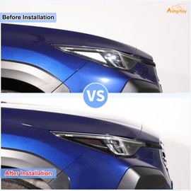 Aunginsy Car Front Side Headlight Decal Sticker Compatible with Subaru Crosstrek 2024 2025 Front Headlight Side Light Lamp Panel Precut Vinyl Black Transparent Film Decorative DIY Exterior Accessories