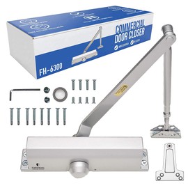Commercial Door Closer Heavy Duty - Automatic Door Closer for Commercial Use - Grade 1 Auto Hydraulic Spring Hinge - FS-6300 UL & ADA ANSI A156.4 Grade 1 Door Closers Closure Soft Closing Arm