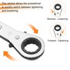 HARFINGTON Double Box End Reversible Ratcheting Wrench 19mm x 22mm