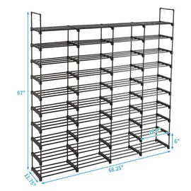 efunmodern 10 Tiers Stackable Shoe Rack Storage Organizer Shoe Shelf Shoe Cabinet Shoe Rack
