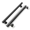 khtumeware 6 inch Matte Black Cabinet Handles, Square Solid Heavy-Duty
