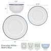 Everyday White by Fitz and Floyd Bistro Blue Band 12