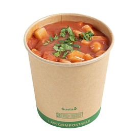 Restaurantware Paper Soup Containers 200 Pack Of 24 oz Disposable Kraft To Go Hot Soup Serving Bowls Sustainable Leakproof Stackable Food Storage Cups For Ice Creams, Noodles, Pasta And Desserts