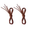 VSUDO Waxed Round 35" Red Brown Dress Shoe Laces for