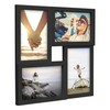 Malden 4-Opening Matted Collage Frame, Displays Four 4x6 Photos, Black