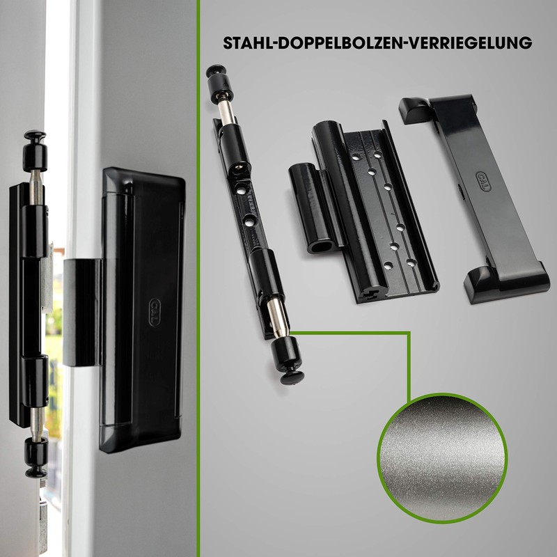 Cal Doublex XL Window Lock Against Burglary, Also for Balcony