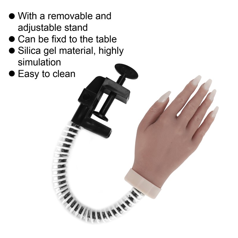 Nail Art Practice Hand Silicone Bendable Joints False Nail Tips