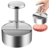 Stainless Steel Burger Press with Adjustable Thickness, Non-Stick Hamburger Patty