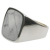 Solid signet ring made of 925 silver with special howlite,