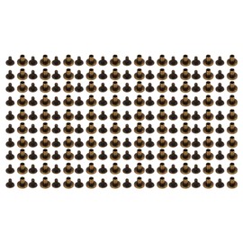 200 Set Chicago Screws Set 9.5x8mm Hard Thick Brass Uniform Coating Leather Screw Rivets for Photo Album Bronze