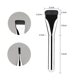 NRETRU Foundation Makeup Brush,2PCS Foundation Flat Top Brush Perfect For Blending Liquid, Cream or Liquid Foundation, Premium Quality Aluminum Handle\