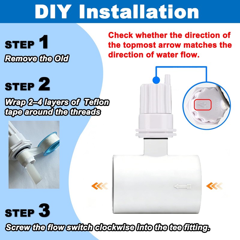 GNR00003 Flow Switch Fit for Saltron Reliant Saltwater Chlorine Generator,