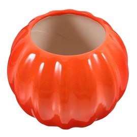 Kisangel Ceramic Pumpkin Shape Vase Artistic Simple Dried Flower Holder for Decor Chic Farmhouse Style Decoration Orange Ceramic Vase for Elegant Floral Arrangements