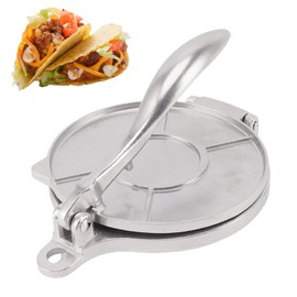 Tortilla Press, Tortilla Maker, Aluminum Tortilla Press, Flour Tortilla Press, Rotis Press, Quesadilla Press, Taco Maker (16cm Silver)