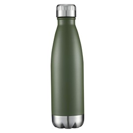 HASLE OUTFITTERS 17oz Stainless Steel Water Bottles, Vacuum Insulated Double Walled Powder Coated Reusable Metal Sports Water Bottles Keep Drinks Hot and Cold, ArmyGreen, 1Pack
