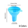 6 Pcs Silicone Funnels for Kitchen, Multi-Color Flexible Filling Small