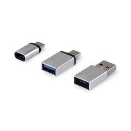 Equip 133475 OTG Adapter for USB-C Pack of 3 / Silver
