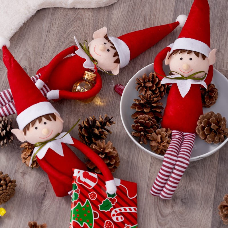 The TWIDDLERS 3 Sitting Gnome Figures for Christmas Made of