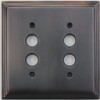 Deco Step Style Oil Rubbed Bronze 2 Gang Push Button