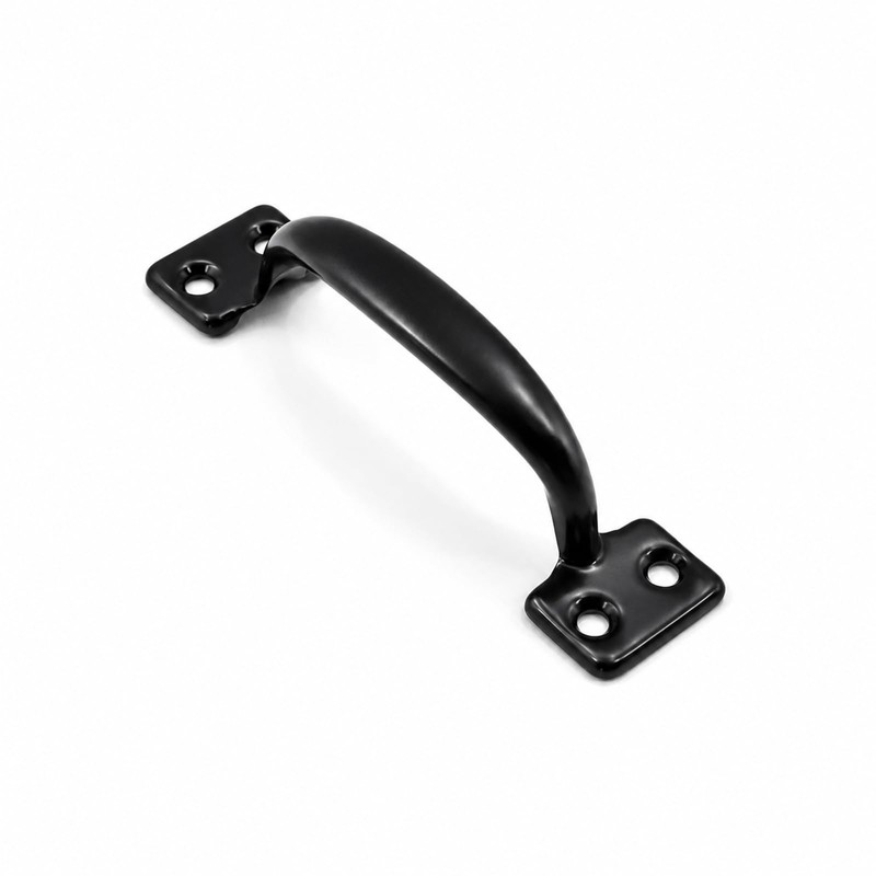Gate Handle Pulls, 5 Inch Black Steel Door Handles for