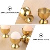 Cabilock 6pcs Egg Cup Egg Tray Stainless Steel Boiled Egg