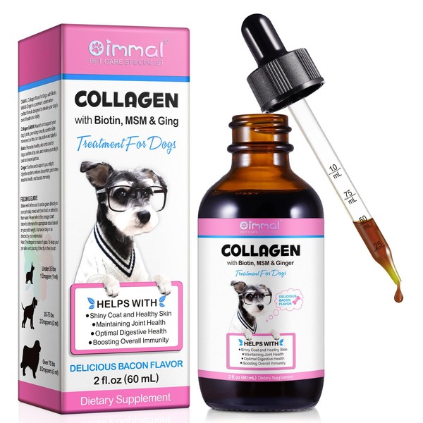 Collagen for Dogs, Liquid Collagen Skin and Coat Supplement for