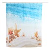 Beautiful Beach Scenery Shower Curtain Waterproof Mildew Proof Print Bath