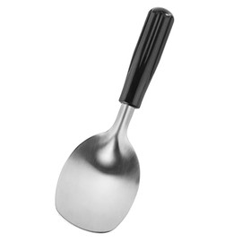 Nueva Estrella Foodservice 34363 Acero Inoxidable 18/8 Espresso Frothing Pala & Ice Cream Pala Mango de baquelita, Plata