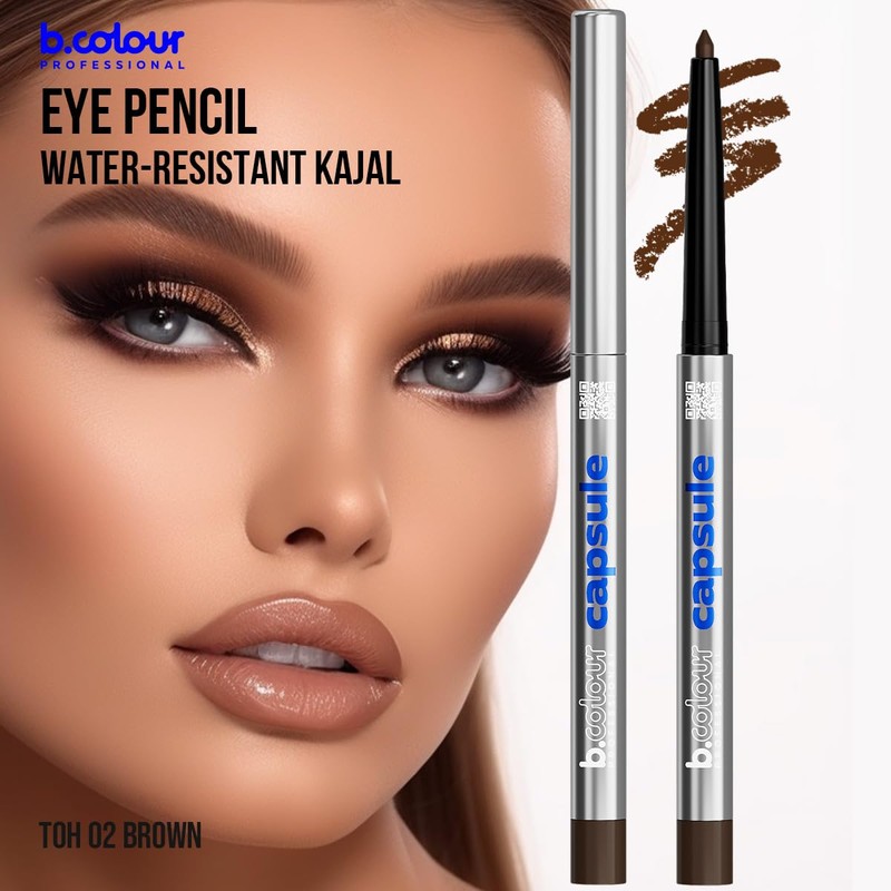 B.COLOUR PROFESSIONAL 02 Automatic Eye Pencil Brown Gel 24h Waterproof,