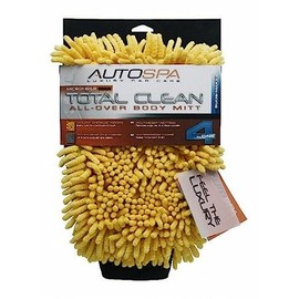 AutoSpa 45602AS Microfiber MAX Total Clean All Over Body Mitt , Yellow