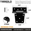 TIBEGOLD 3-1/2 Inch Heavy Duty Gate Hinges, Black Iron Barn