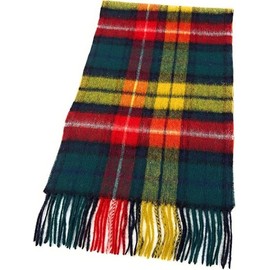 POGSTER Buchanan Tartan Scottish Traditional 100% Lambswool Luxury Unisex Scarf