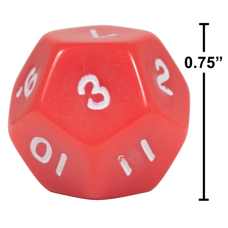 LEARNING ADVANTAGE Polyhedra Dice - 12 Sides - Set of
