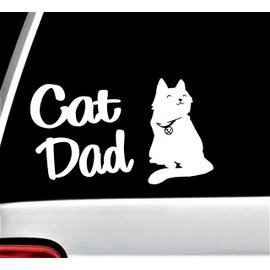 Cat Dad Decal Sticker for Car Window BG 652