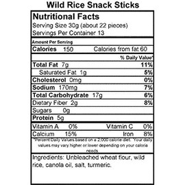 Happy Herbert's Food Company Wild Rice Snack Sticks 14 oz 12 Pack