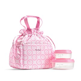 Fiambrera para mujer, con aislamiento para el trabajo, resistente a las manchas, con contenedores, cierre de cincha, bolsa Cromwell de algodón y caramelo
