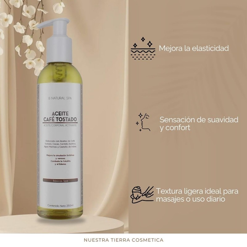 Aceite Corporal Café Tostado Cacao Y Centella 250ml Spa