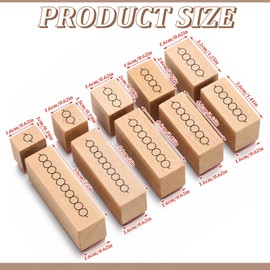 MotiMind 10 Pack Montessori Teacher's Bead Bar Rubber Stamp Set 1 Thru 10 Math Teaching Stamps Montessori Educator Supplies for Planning, Teaching, Arts Crafts & Scrapbooking
