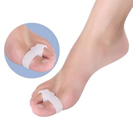 Orthopedic Toe Straightener for Sports Activities, Yoga Practice and Running by PEDIMEND - New Double Looped Toe Gel Spreaders Stretchers Straighteners Alignment Bunion - 2 Pair